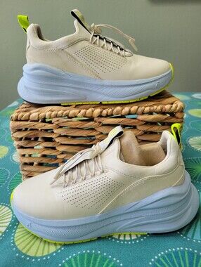 Clove Women's Forte Sand / Light Blue Sneakers Shoes Size 9